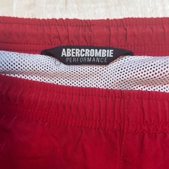 VINTAGE‎ Y2K Abercrombie And Fitch Performance Swim Trunks Mens XL Red - Picture 6 of 7